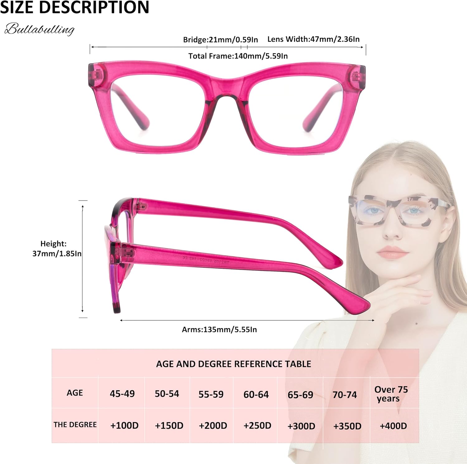 Bullabulling – Paquete de 3 lentes de lectura, diseño cuadrado con bisagras de resorte, estilo Oprah, con bloqueo de luz azul, para mujeres y hombres