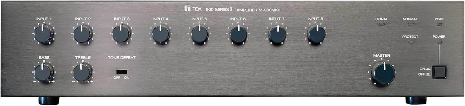 Preamplificador mezclador M-900MK2 de 8 canales controles de tono graves, terminales de volumen maestro remoto controles de volumen maestro y canal