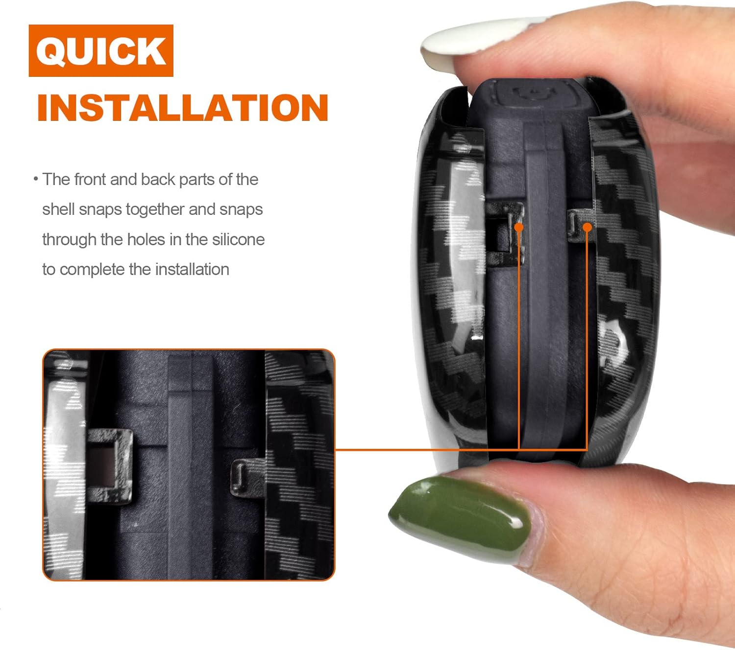 Funda inteligente para llavero compatible con KIA CEED CERATO Forte NIRO SELTOS Sorento Soul SPORTAGE Telluride Carbon Fiber Pattern Funda