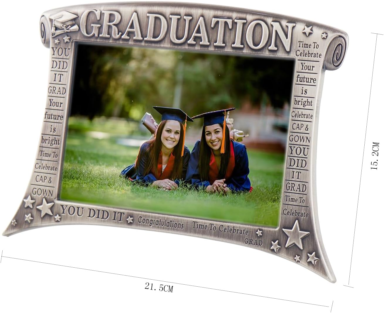 LASODY Marco de fotos de graduación, decoraciones de graduación 2024, regalos de graduación, marco de fotos de grado (4 x 6, arco)