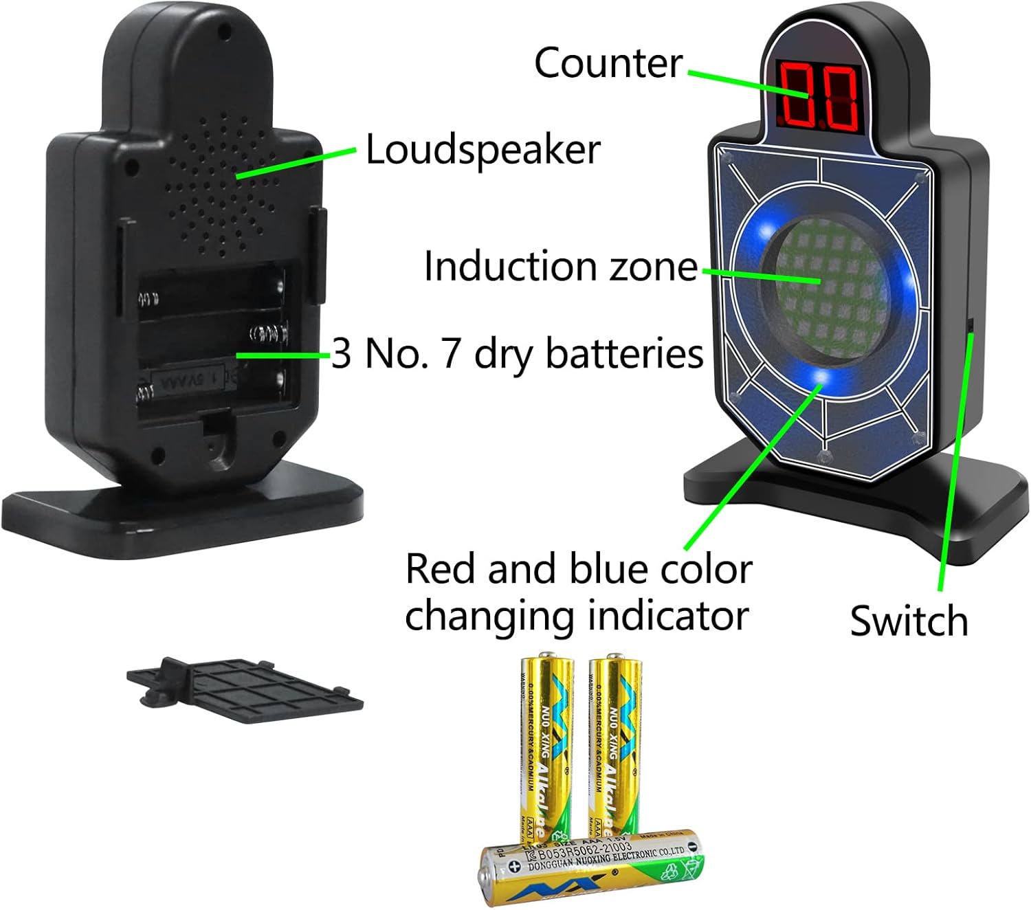AIMINGMATE Entrenador láser portátil para disparo láser reactivo y práctica de fuego seco entrenador láser y conteo de objetivos de entrenamiento