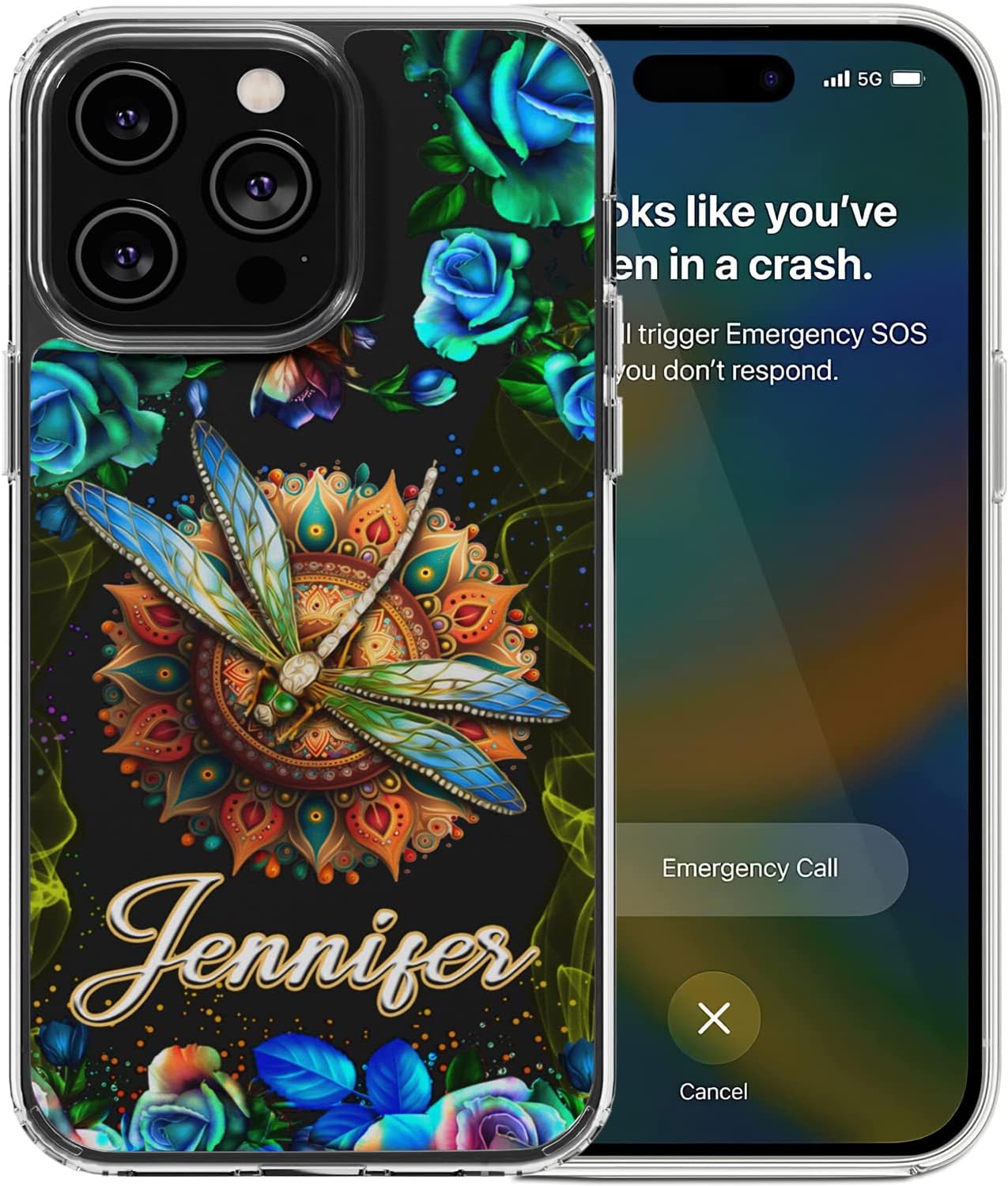 Funda de teléfono personalizada con libélula, diseño de libélulas, compatible con iPhone 14, 13, 12, 11 Plus, Mini Pro Max, cumpleaños, Navidad, Día