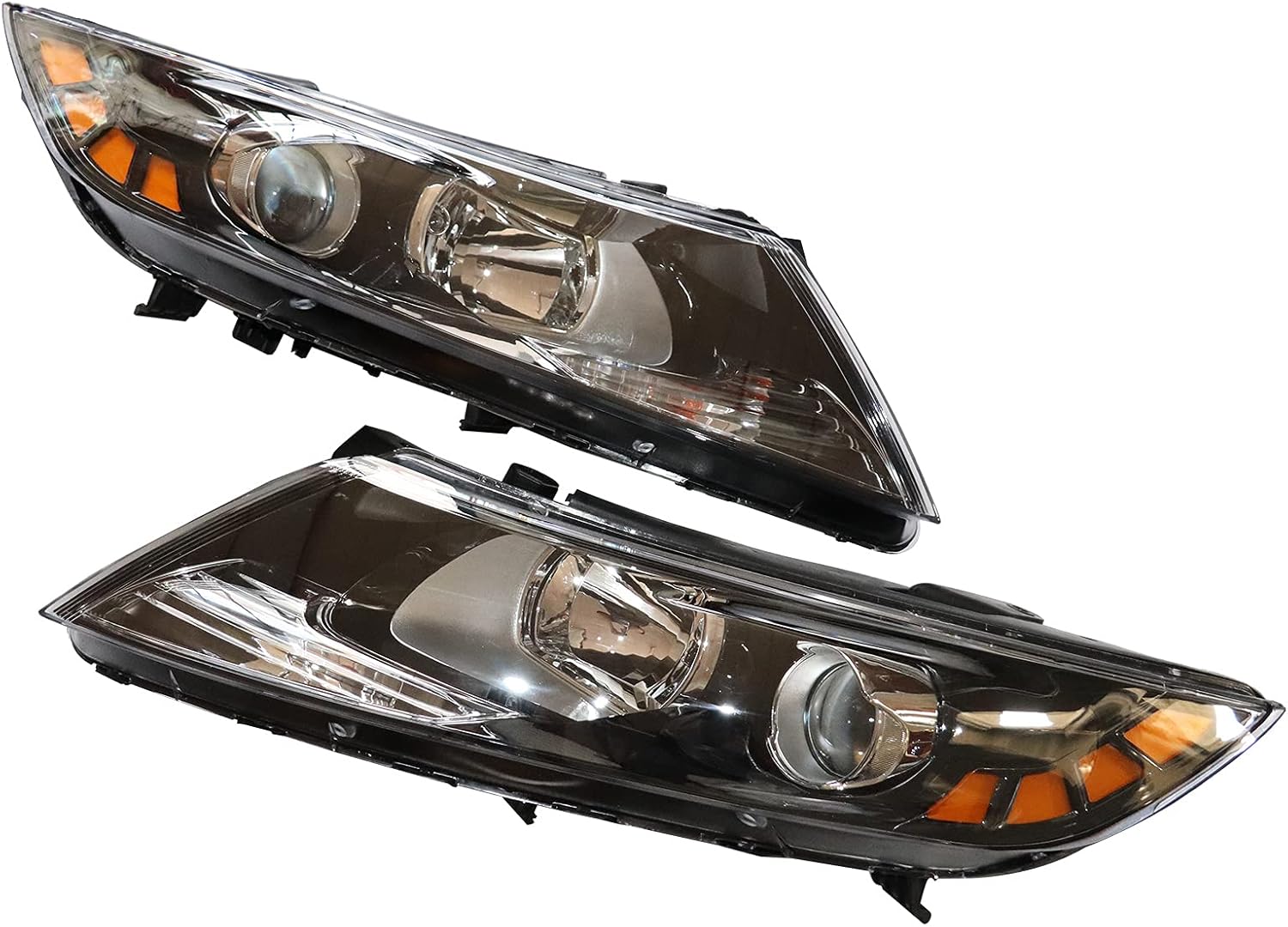 OUKANING – Para 2011 2012 2013 Kia Optima Faros halógenos Faros delanteros Reemplazo Lado Izquierdo y Derecho Estilo Fábrica Carcasa Cromo Lente
