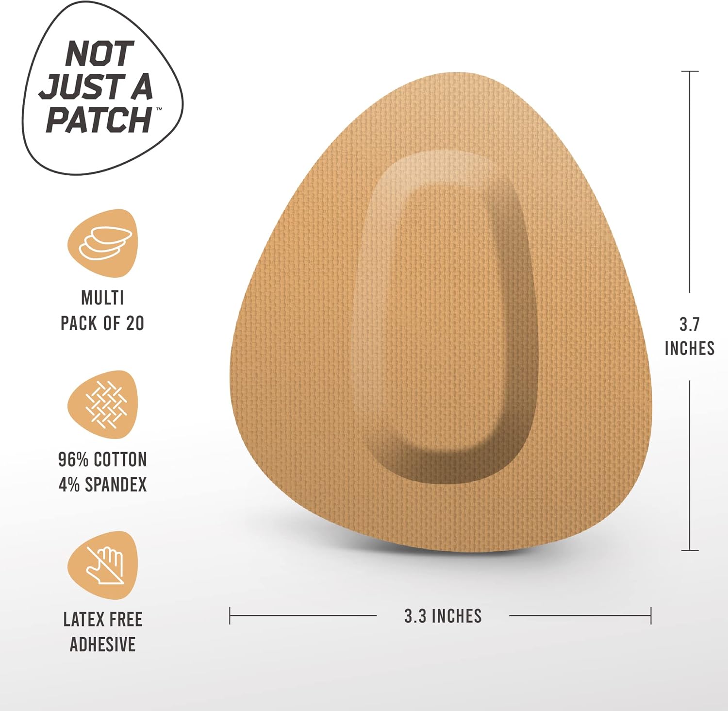 Not Just A Patch Parches con sensor CGM para Dexcom G6 y MiaoMiao (paquete de 20)  Resistente al agua y duradero para un estilo de vida activo