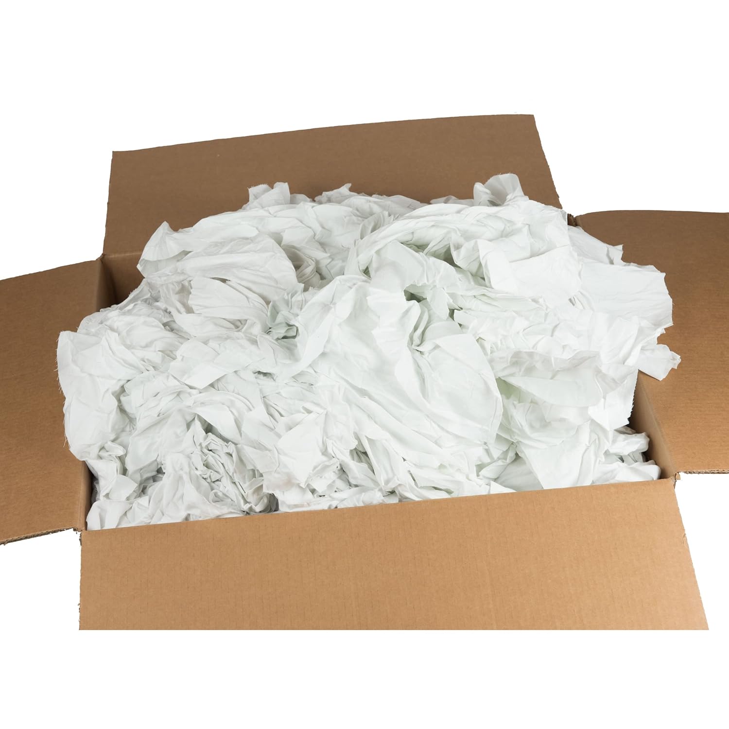 Trapos de sábanas de algodón blanco, prelavados, 40 libras, por RagLady