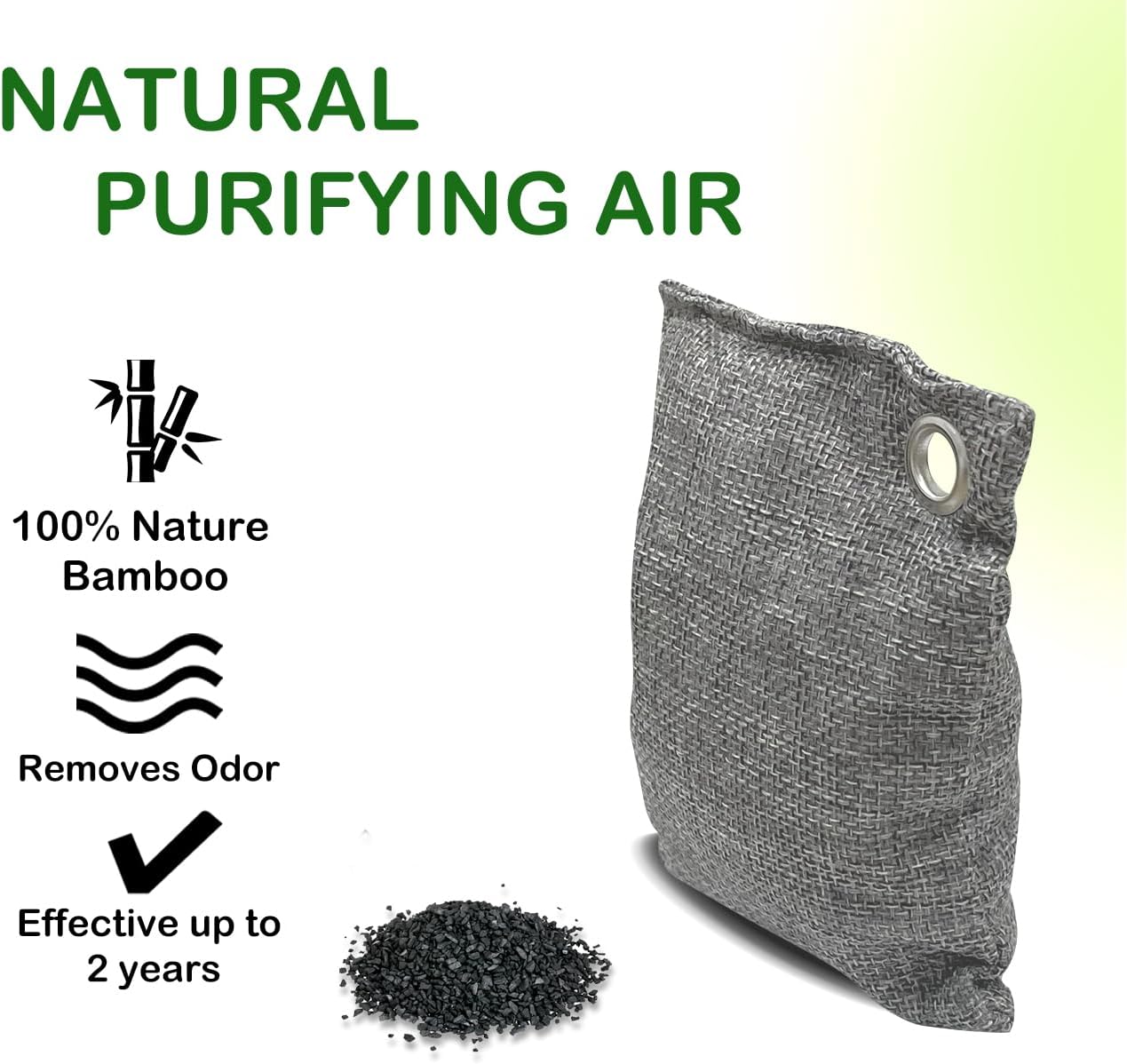 Absorbedor de olores de carbón activado, bolsas de carbón de bambú fresco natural, desodorante para el hogar, coche, desodorante fuerte olor, bolsa