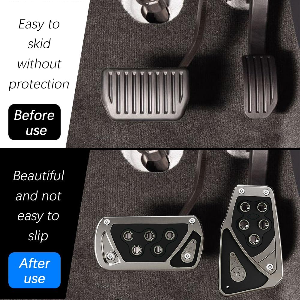 2 almohadillas para pedal de automóvil, kits de placa de descanso de pedales, almohadillas antideslizantes para pedal de automóvil, acelerador