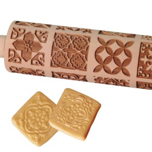 Embossed Rolling Pin, OLETNY Large Wood Textured Roller for Baking, Cookies, Decorative Pattern Rolling Pins, Christmas Gifts for Mother, Embossed Rolling Pin, OLETNY Large Wood Textured Roller for Baking, Cookies, Decorative Pattern Rolling Pins, Christmas Gifts for Mother,