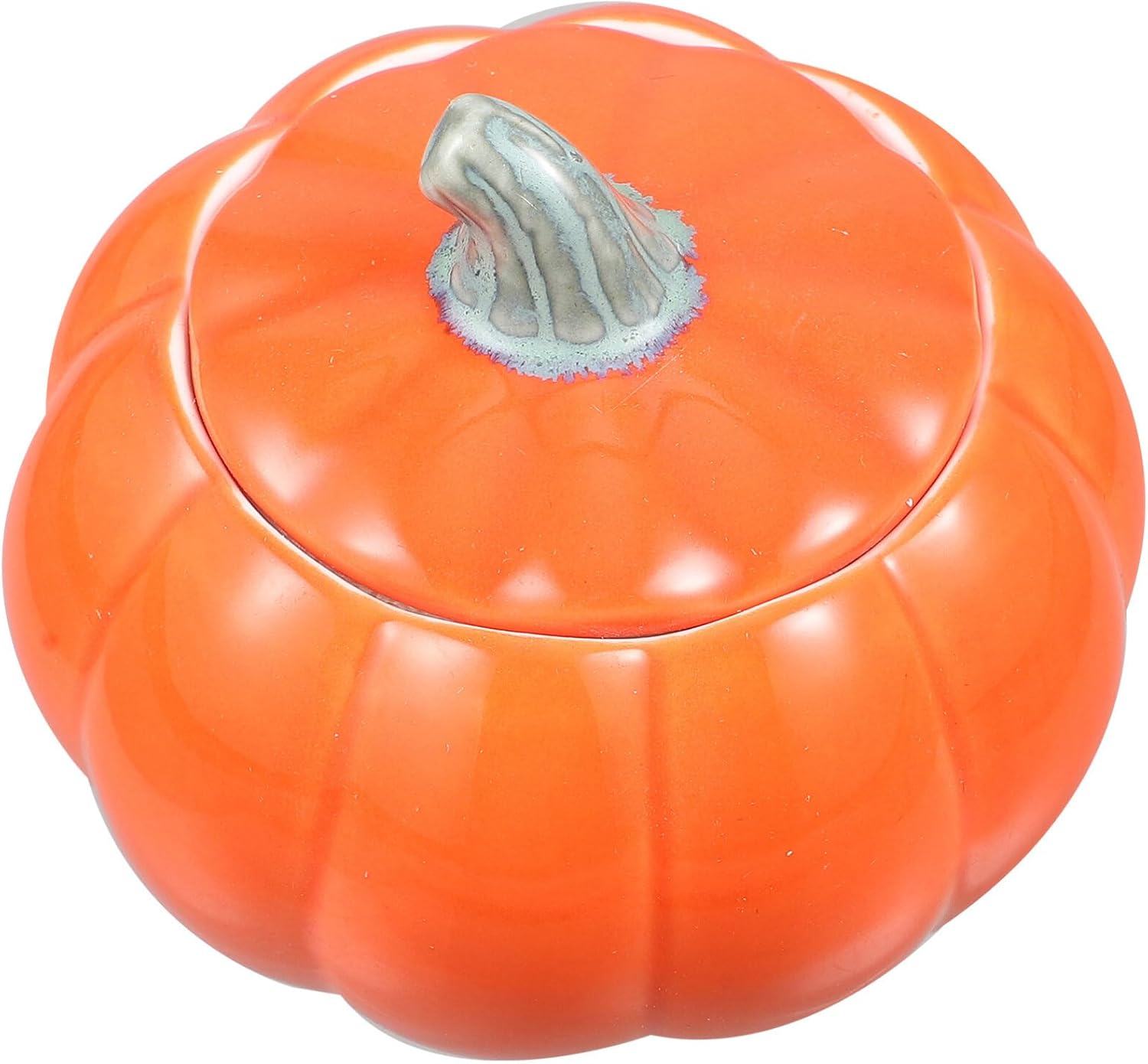 Luxshiny Recipiente con forma de calabaza, tarro de almacenamiento de té, tarro de cerámica para dulces con tapa, tarro de calabaza, contenedor de
