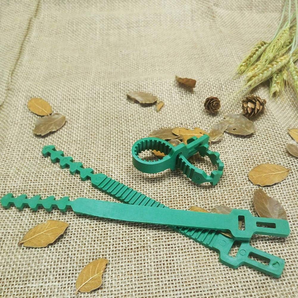 8 bandas de soporte para estacas de árbol, entrelazado ajustable resistente, reutilizables, para plantas de jardín y arbustos de 9.4 pulgadas