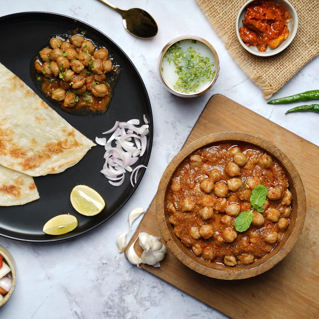 Ashoka Comidas indias listas para comer desde 1930, 100% vegano Punjabi Choley, comida india totalmente natural cocinada tradicionalmente, a base de
