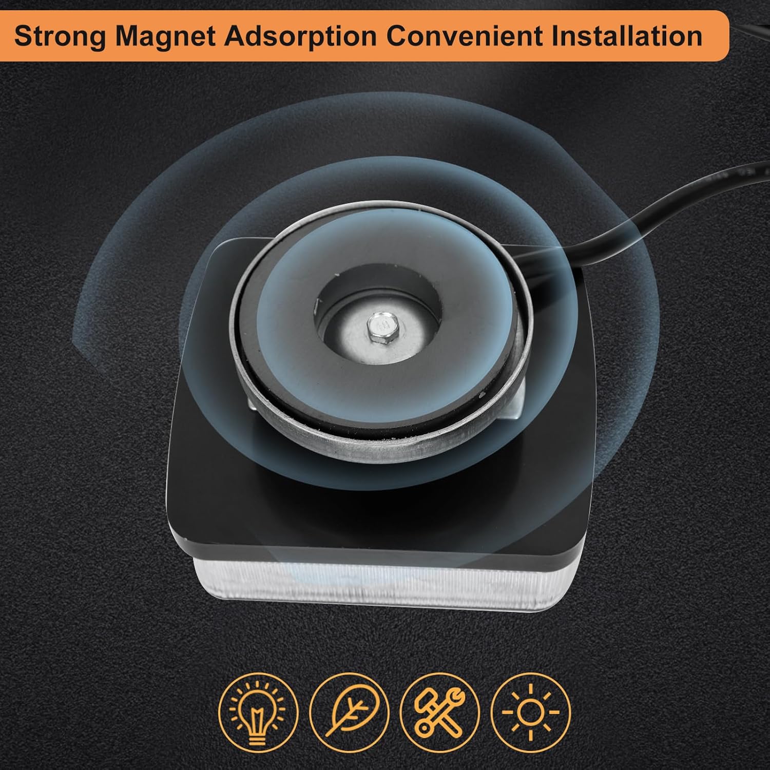 Kit de luz LED magnética para remolque, 2 luces LED universales para remolque, indicador de dirección, luz de placa de freno, impermeable IP68, imán