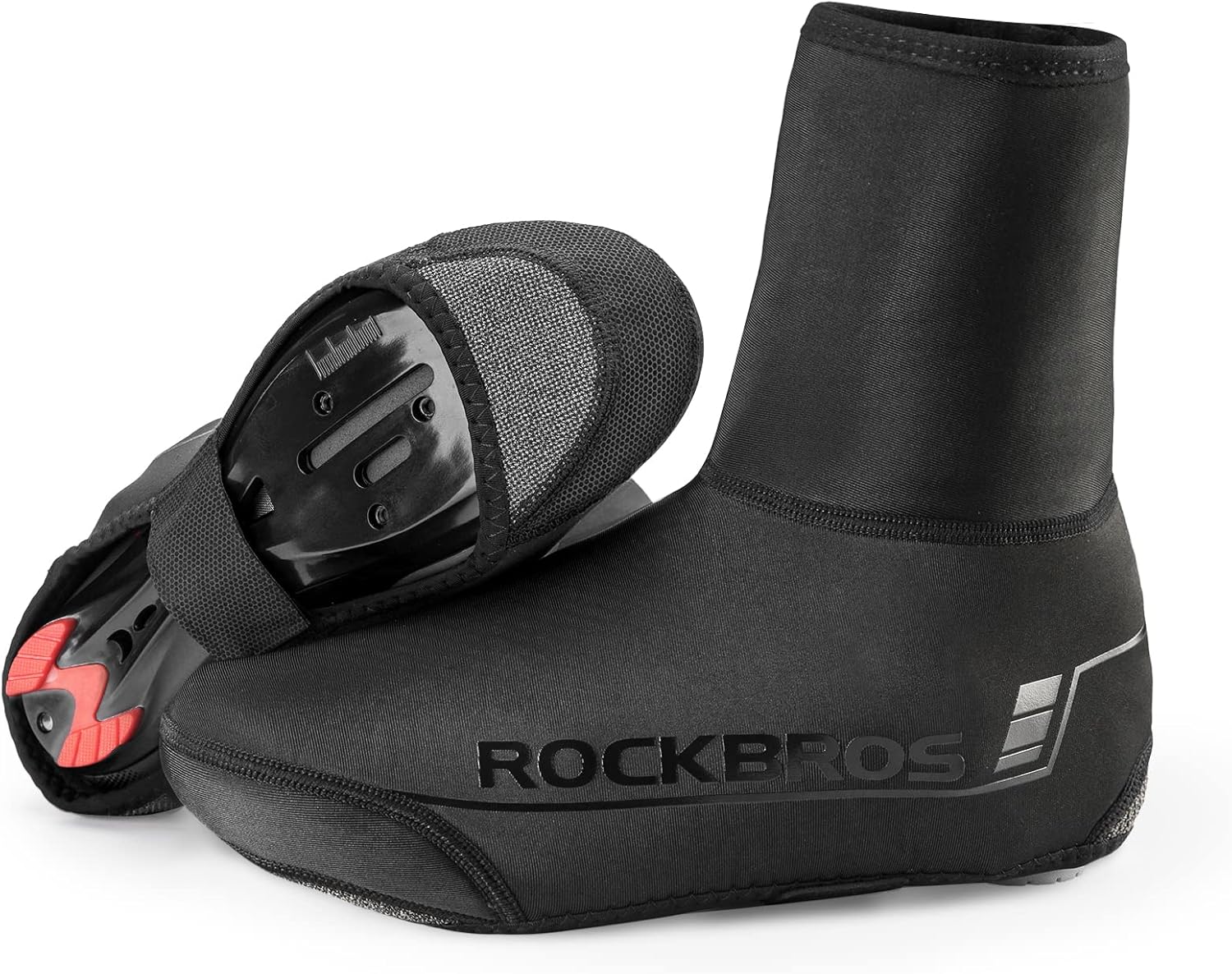 ROCKBROS Fundas para zapatos de ciclismo, cubierta de zapatos de invierno, resistente al agua, térmicas, para bicicleta, a prueba de viento, para