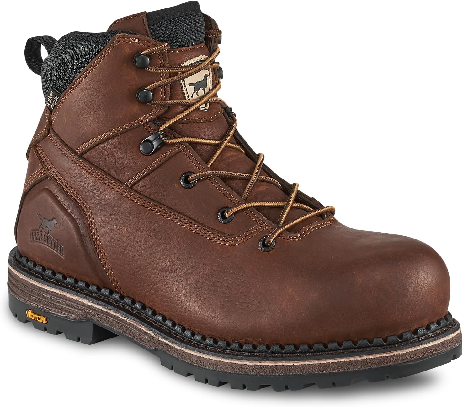Irish Setter, Edgerton, Botas de trabajo, para hombre, 6 pulgadas, impermeables, punta suave, color marrón