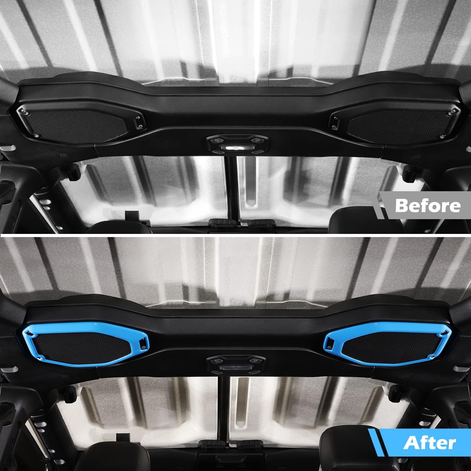 RT-TCZ Para Wrangler JL Top Roof Speaker Cover Trim para Jeep Wrangler JL JLU Gladiator JT 2018-2023 Baby Blue Accesorios interiores 2 unids