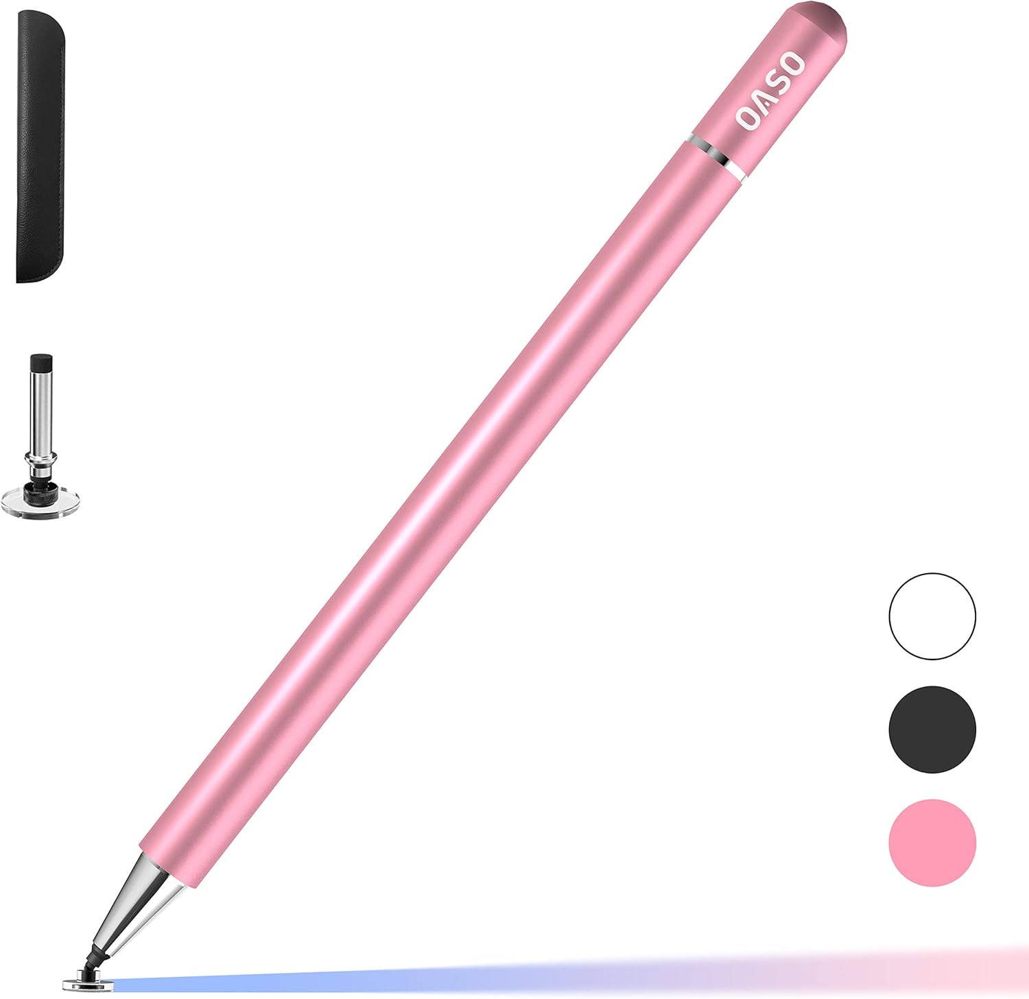 Bolígrafo para tableta Samsung, lápiz capacitivo con punta de disco y tapa magnética compatible con Apple iPad proiPad 678thiPhone, Samsung Galaxy