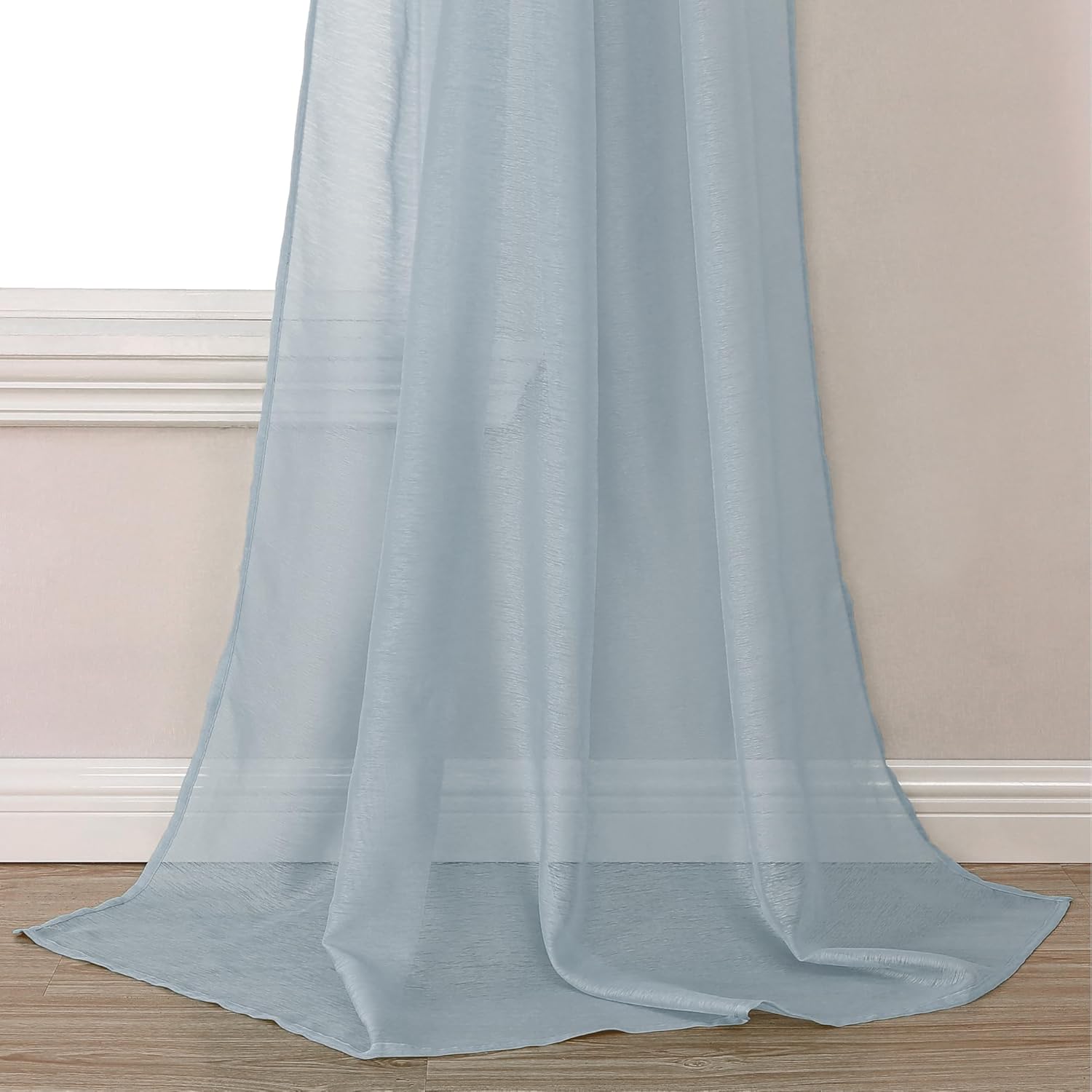 DONREN Cortina de bufanda transparente para dormitorio, cenefa de ventana, panel de gasa clásico para habitación de hijosniñospersonas mayores (52