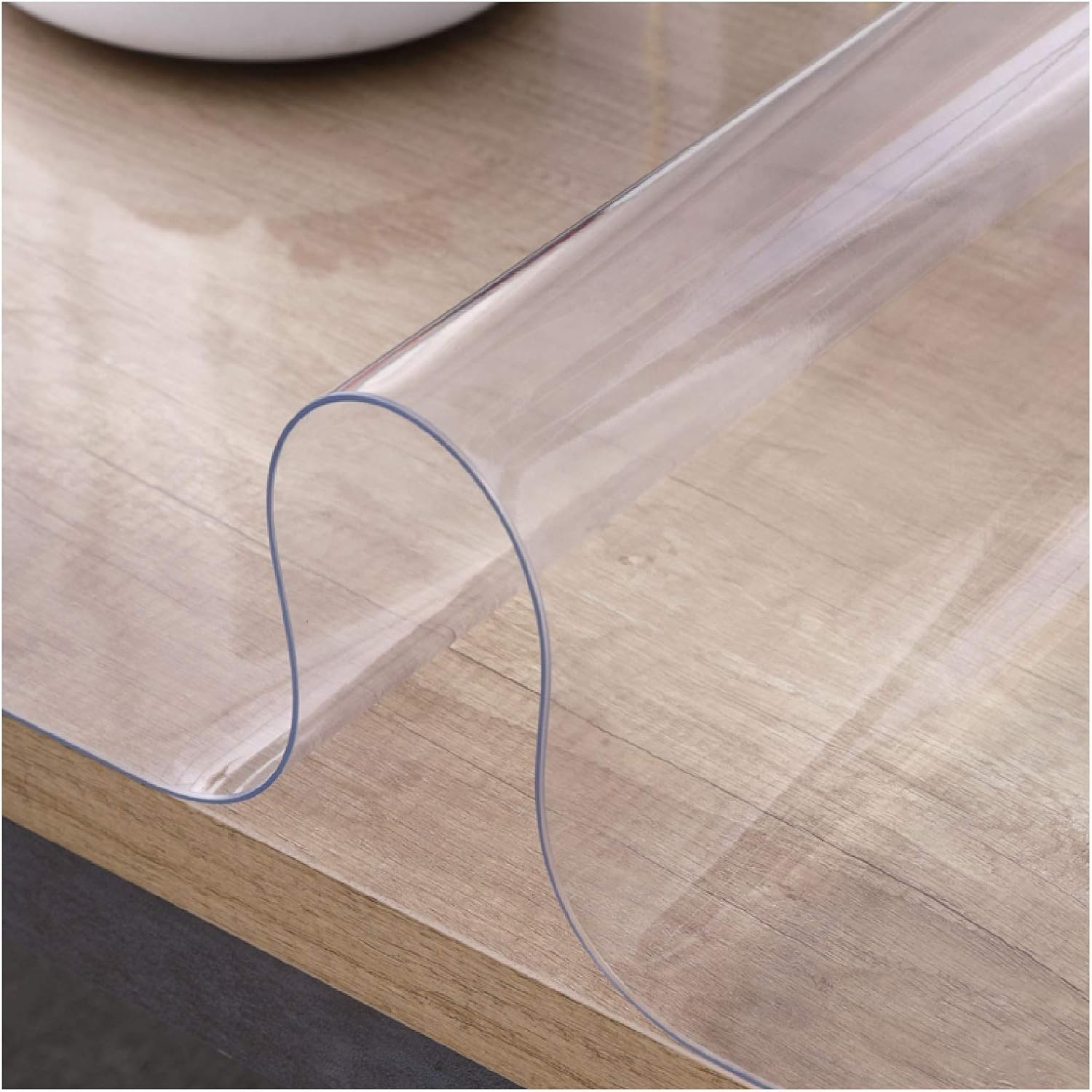 ZHANGQINGXIU Mantel transparente de plástico transparente para mesa, mantel de PVC, alfombrilla de vinilo, fácil de limpiar, impermeable, lavable,