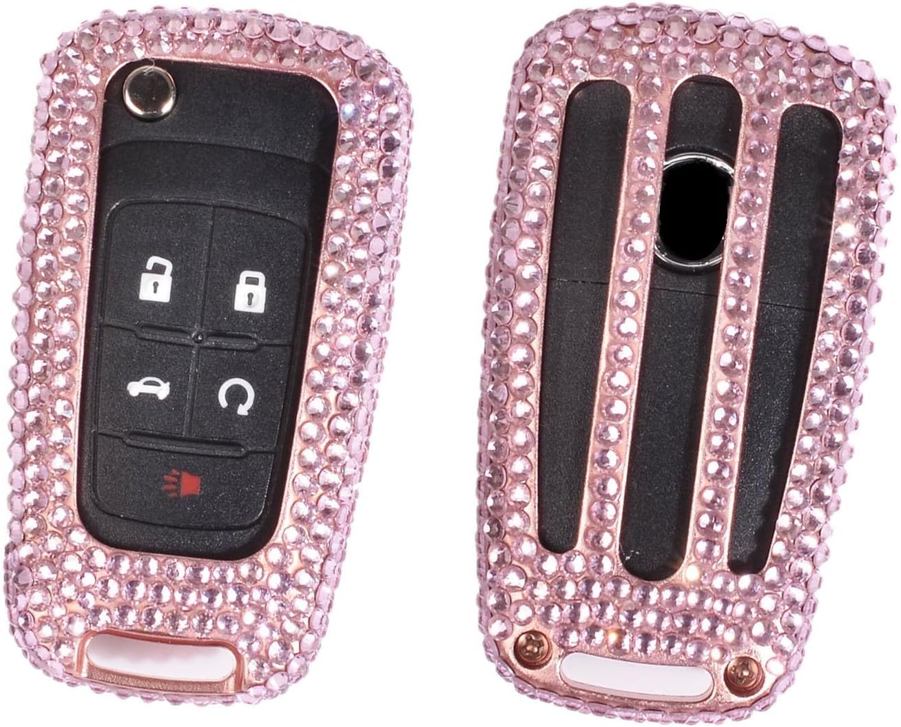 M.JVisun Funda hecha a mano para llavero de automóvil para Chevrolet Chevy Aveo Camaro Cruze Epica Equinox Impala Lova RV Malibu Sail3 Sonic SS