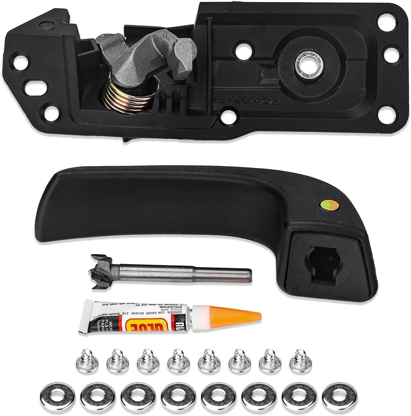 3mirrors Kit de manijas de puerta interior derecha para lado del pasajero, manija de puerta trasera delantera compatible con Chevy Silverado Tahoe