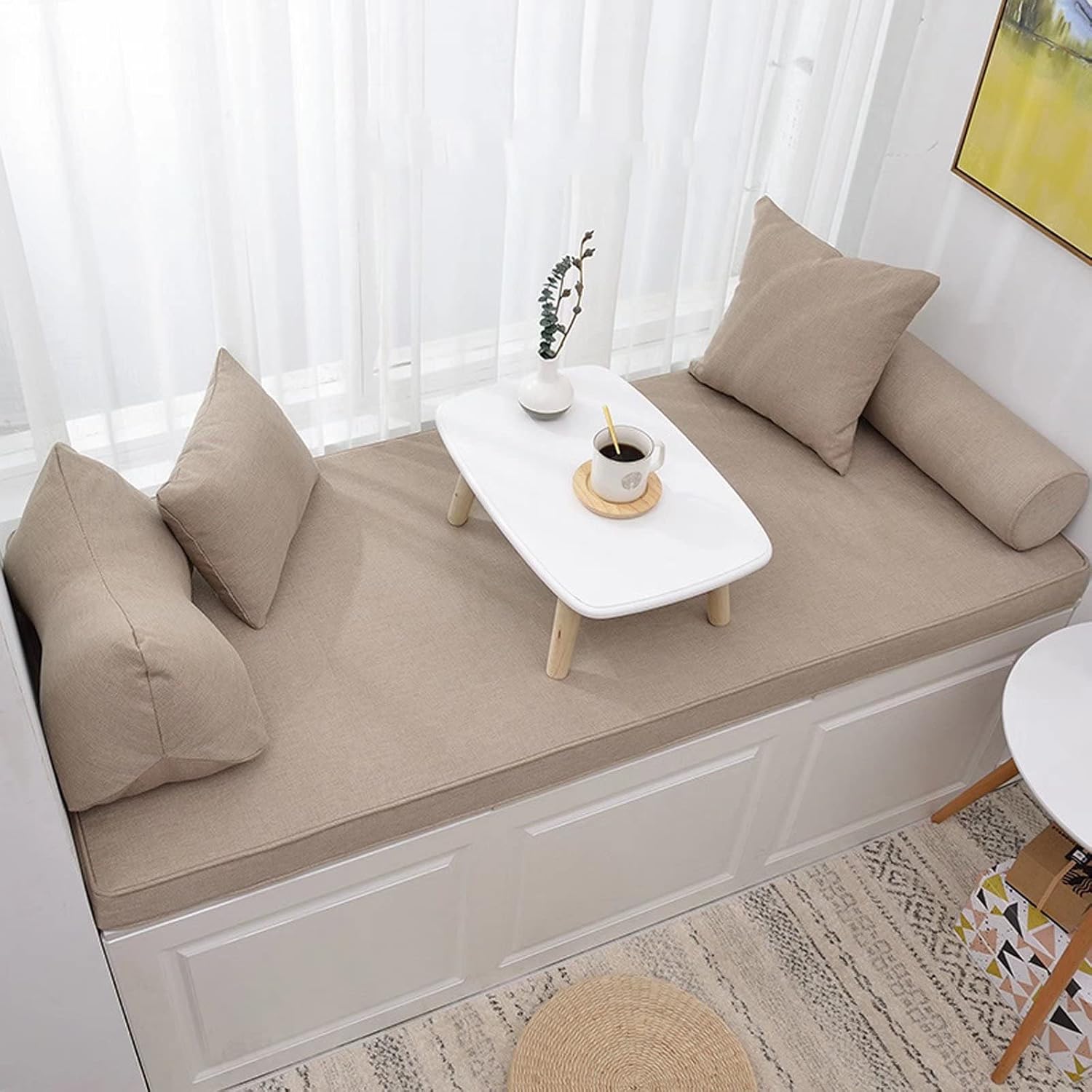 KaYomax Cojines de banco personalizados para muebles de interior y exterior, cojín de asiento de ventana de bahía, cojín de asiento de patio,