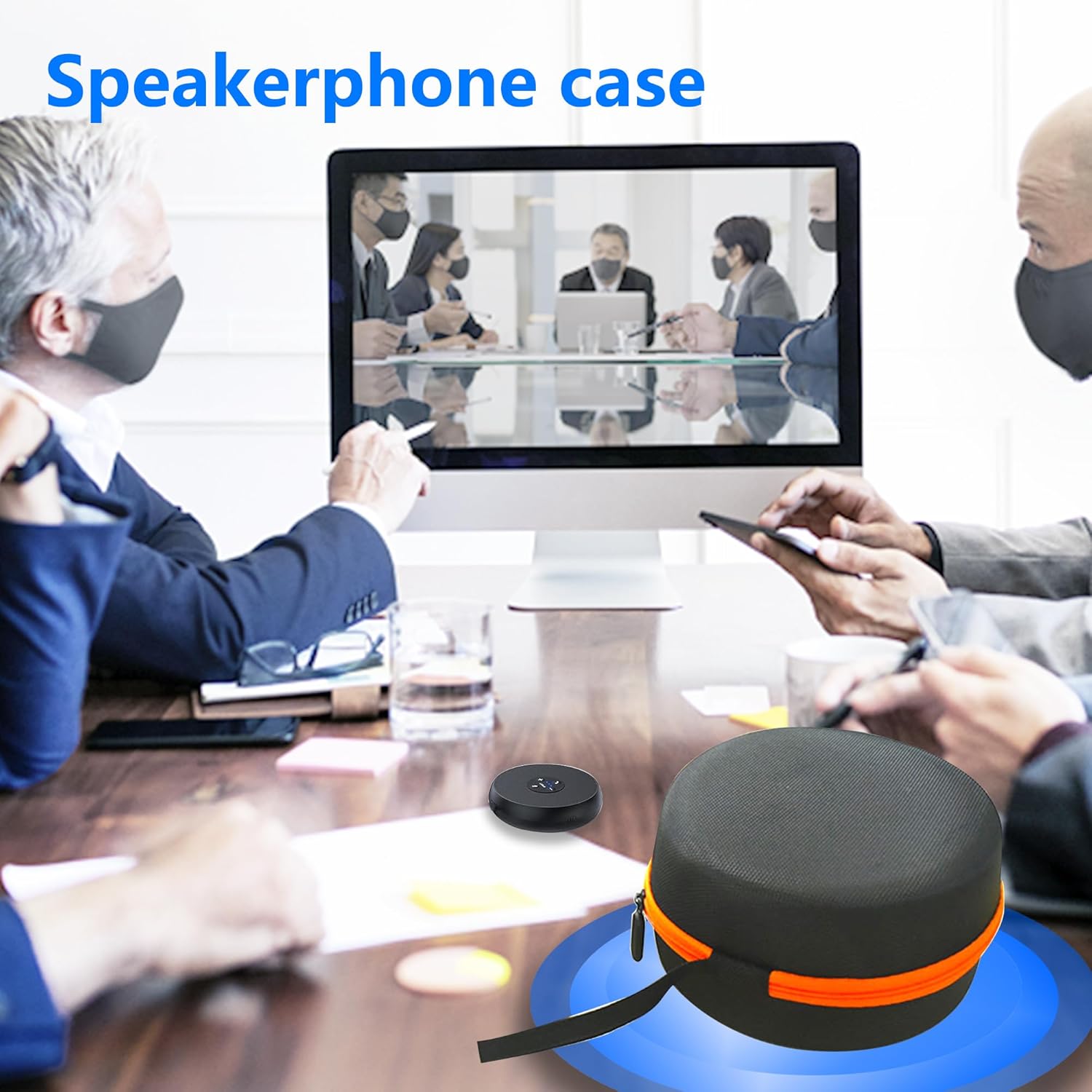 Funda rígida para altavoz de conferencia, estuche de viaje para altavoz Jabra Speak 510 410 Emeet MM0 M2 M1A Airhug Anker Powerconf Maxhub B21