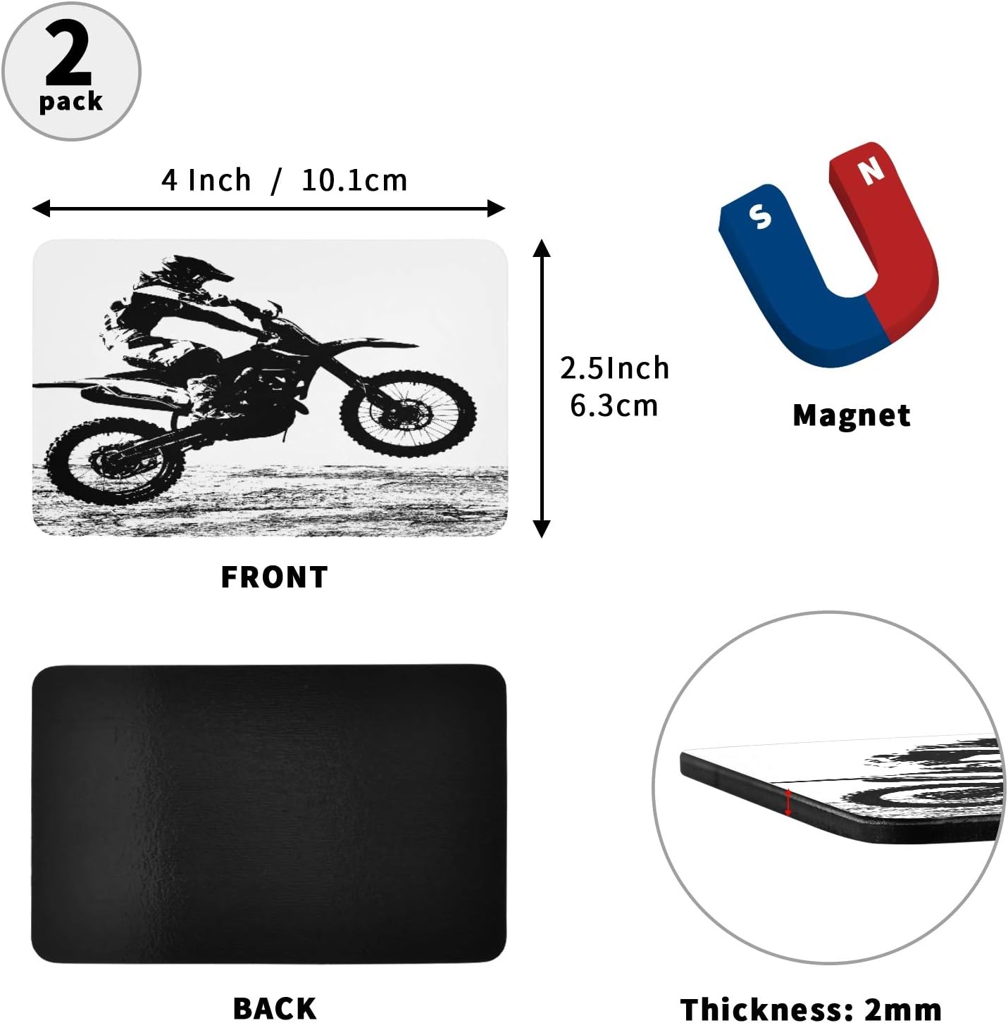 Blueangle – Imanes para frigorífico, diseño de motocross