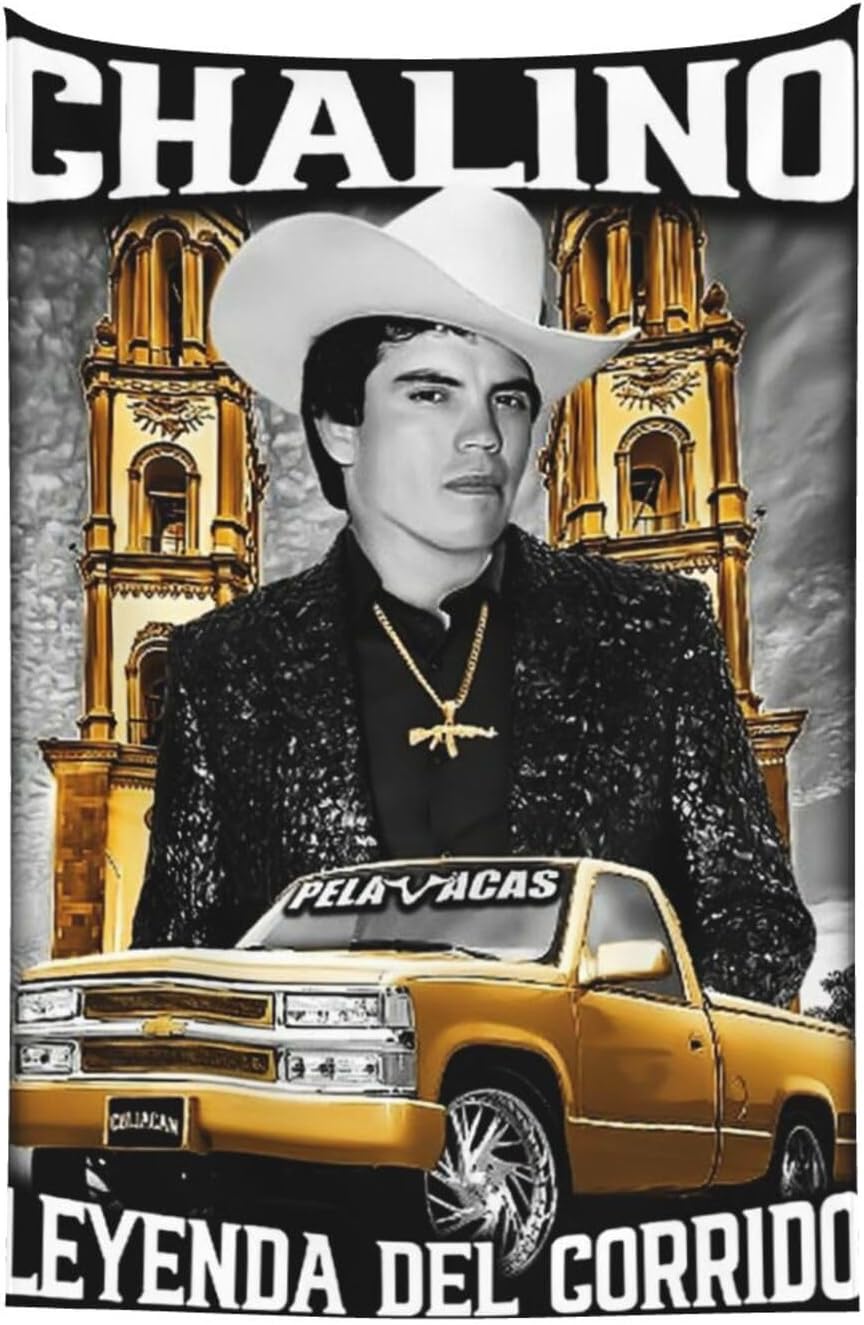 Uoajzxoi Chalino – Tapiz de arte de pared de Sánchez, cantante y compositor, para dormitorio, elegante decoración de pared, manteles de decoración