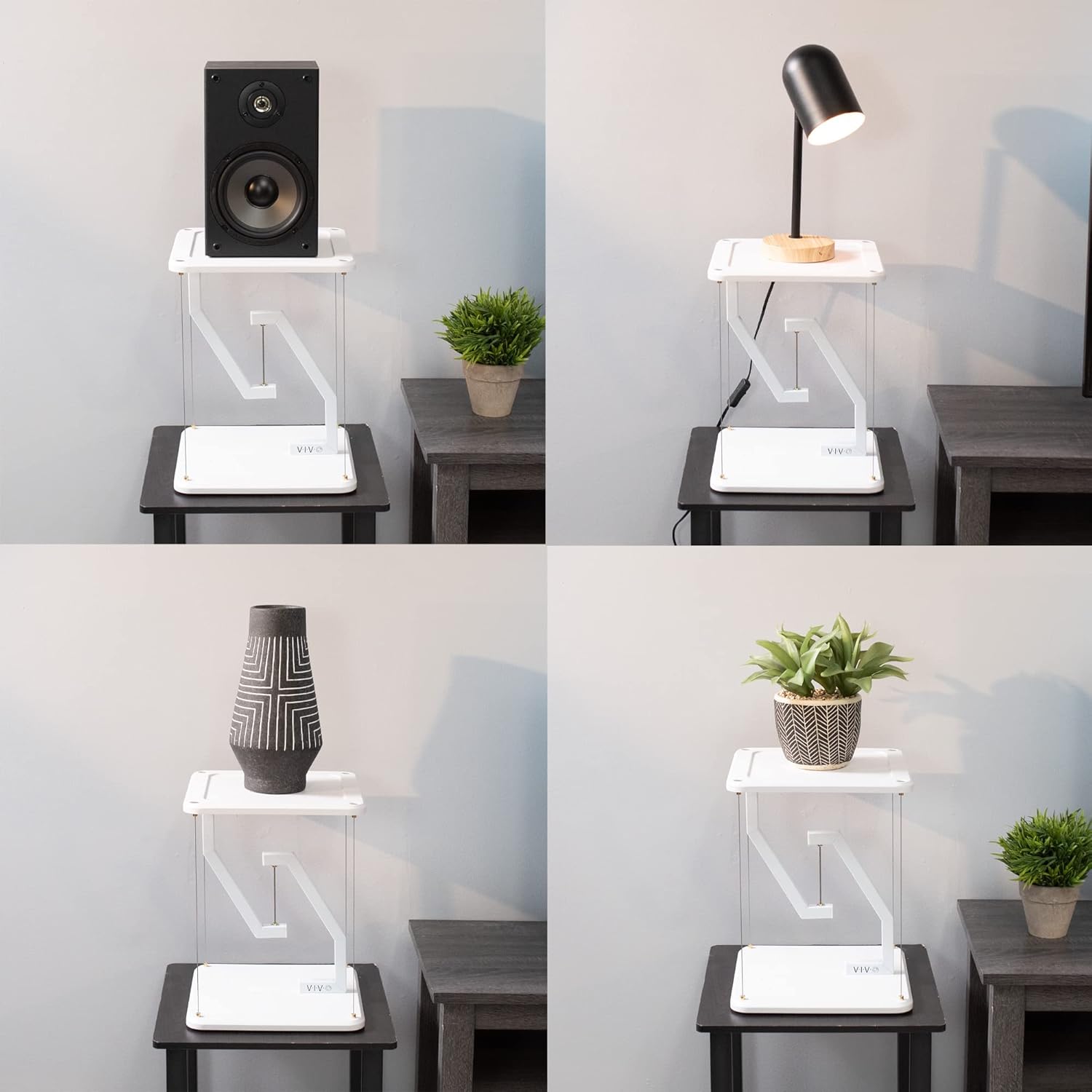 VIVO Soporte de altavoz de mesa antigravedad de 12 pulgadas, soporte de altavoz moderno flotante, plataforma de audio, estante de exhibición de