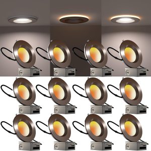 Luz empotrable LED suave de 6 pulgadas con luz nocturna, 12W  100W 1200LM Iluminación empotrada de 6 pulgadas, 3000 K4000 K5000 K luces de lata Luz empotrable LED suave de 6 pulgadas con luz nocturna, 12W  100W 1200LM Iluminación empotrada de 6 pulgadas, 3000 K4000 K5000 K luces de lata