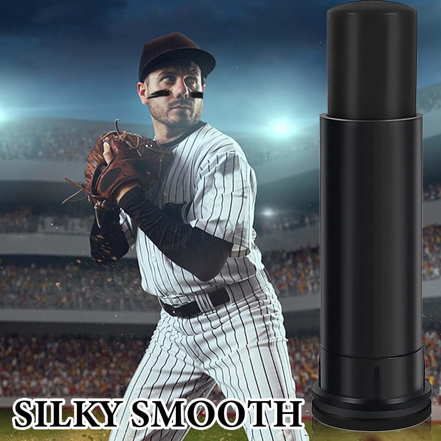 3 unidades de pintura facial negra, barra negra para ojos deportivos, fútbol, béisbol, sóftbol, fácil de colorear y resistente al agua, pintura