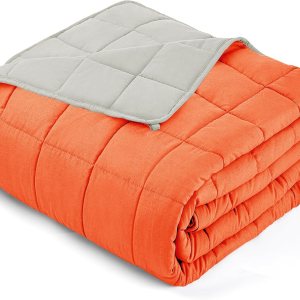 yescool Manta con peso para adultos (20 libras, 60 x 80 pulgadas, naranja) Manta pesada refrescante para dormir, perfecta para 190-210 libras, manta yescool Manta con peso para adultos (20 libras, 60 x 80 pulgadas, naranja) Manta pesada refrescante para dormir, perfecta para 190-210 libras, manta
