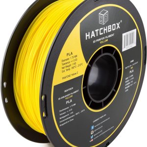 HATCHBOX – Filamento de impresión 3D de ácido poliláctico de 0.069pulgadas, color amarillo, carrete de 2.2libras, precisión dimensional de +- HATCHBOX – Filamento de impresión 3D de ácido poliláctico de 0.069pulgadas, color amarillo, carrete de 2.2libras, precisión dimensional de +-