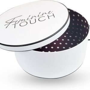 Feminine Touch Cajas para sombreros para mujer, caja de almacenamiento grande para sombreros redondos para viajes con cuerda de alta calidad, Feminine Touch Cajas para sombreros para mujer, caja de almacenamiento grande para sombreros redondos para viajes con cuerda de alta calidad,