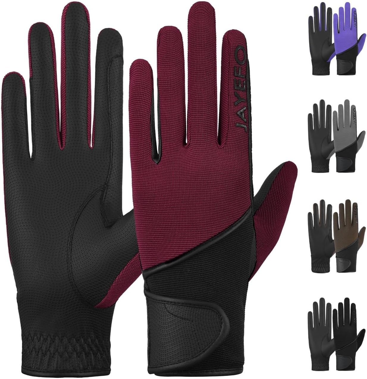 Jayefo Hombres y mujeres Guantes de invierno Equitación Correr Caballo Deportes al aire libre Conducción Bicicleta Entrenamiento Jardinería