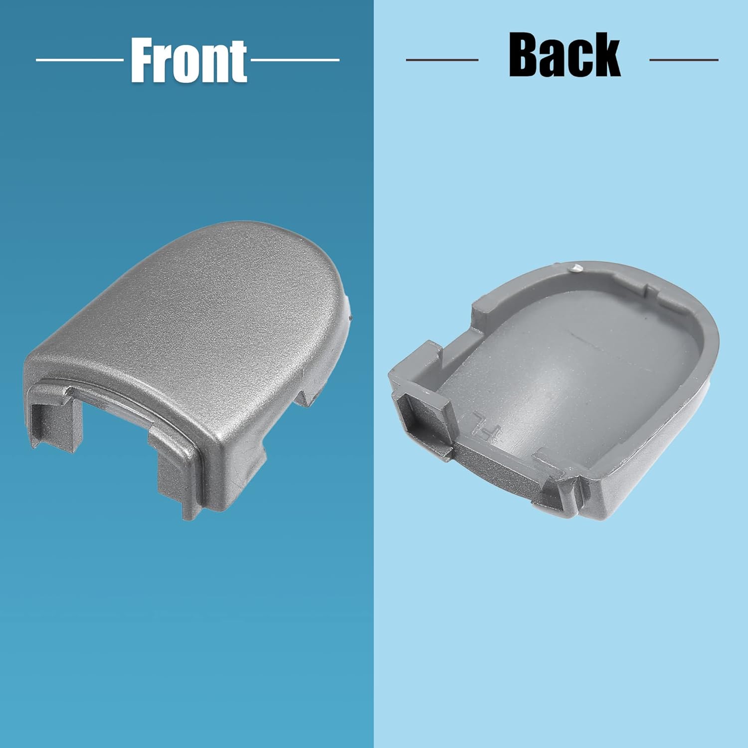 ACROPIX Tapa de repuesto para manija de puerta delantera izquierda derecha para Volkswagen Beetle, 1 unidad, tono plateado