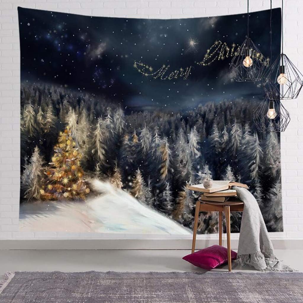 IAMAGOODLADY Decoraciones de Navidad, tapiz de Navidad, decoración de fondo de pared de dormitorio, paño colgante, 95 x 73 estilo mate Ofertas de