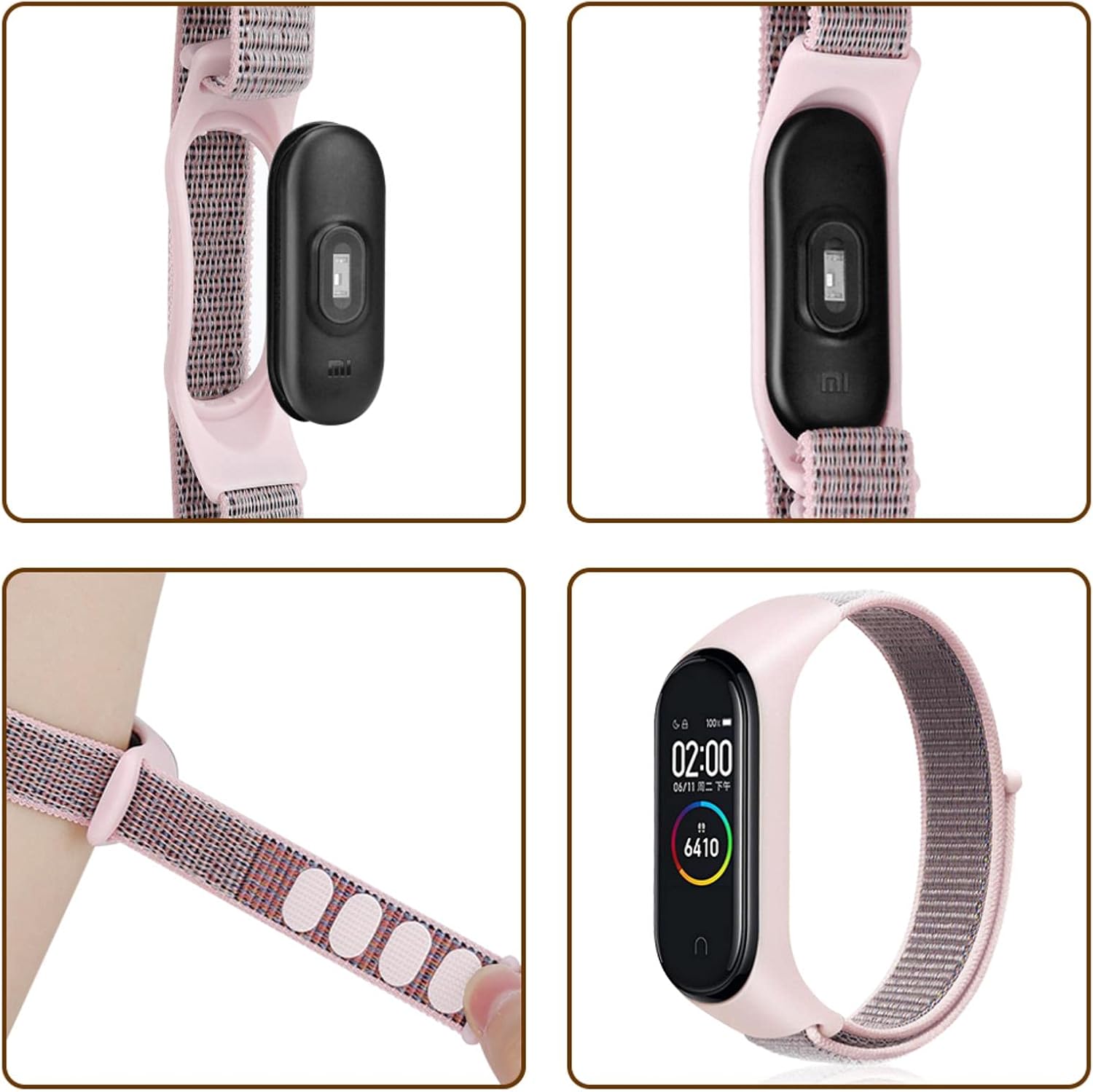 Nylon Sport loop reloj pulsera para mi banda 5 6 correa pulsera para mi banda 4 3 accesorios de pulsera