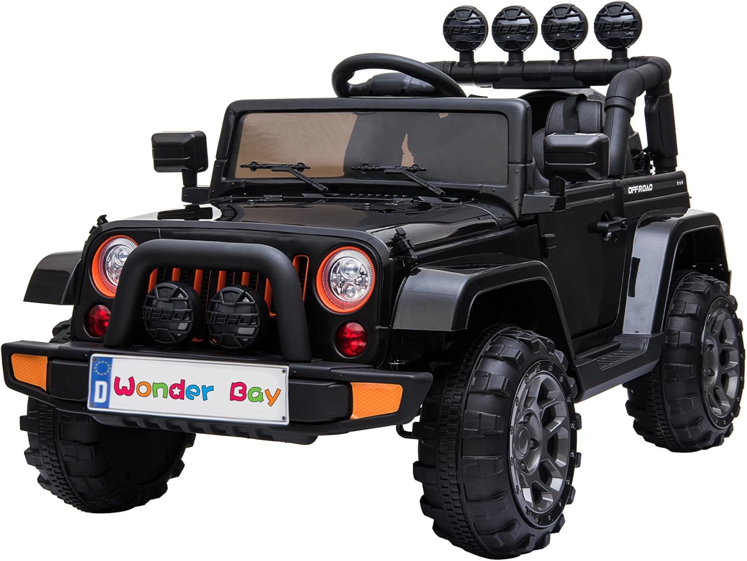 Camión de paseo para niños, vehículo eléctrico con batería de 12 V con control remoto para padres, almacenamiento, suspensión de resorte, 3