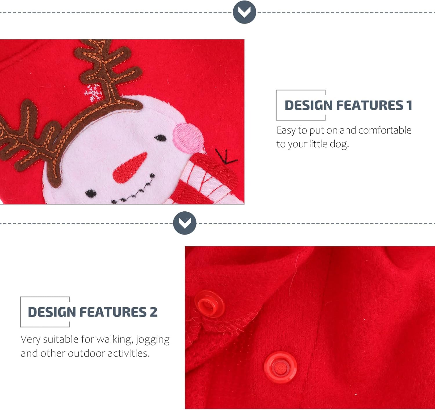 POPETPOP Vestido de Navidad para perro, falda de disfraz de Navidad para mascotas, ropa para perro, ropa de invierno cálido para perro, ropa de