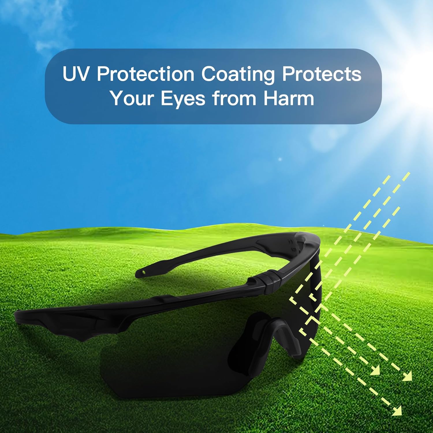 Outdoramic Anteojos de seguridad antivaho  Gafas tácticas, protección ocular de disparo, gafas de Airsoft para hombres