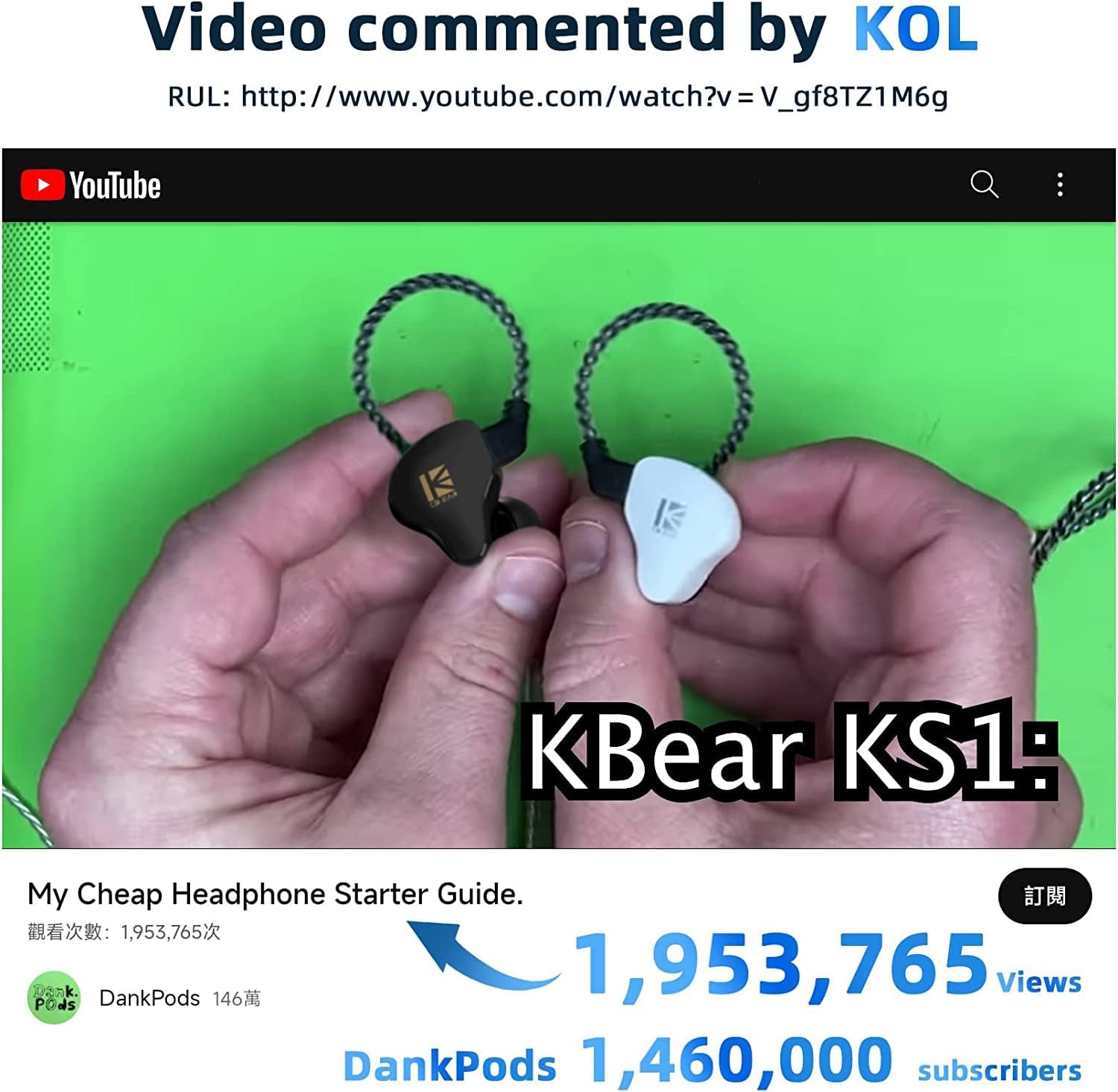 KBEAR KS1 – Auriculares intrauditivos estéreo con cable, auriculares intrauditivos dinámicos de doble circuito magnético, cable desmontable con
