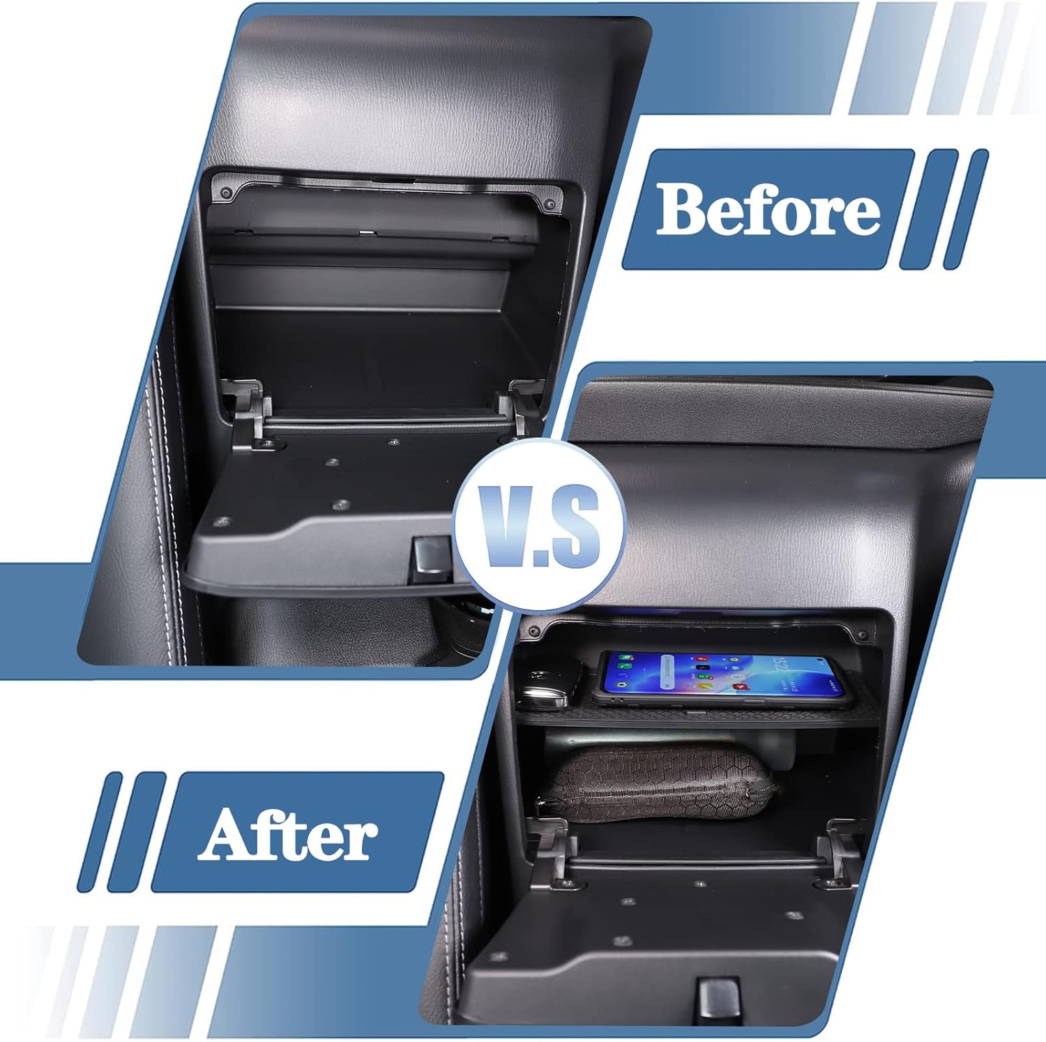 Accesorios de automóvil ABS para consola central de guantes, bandeja organizadora de guantes, caja de clasificación compatible con Mazda MX-5 RF