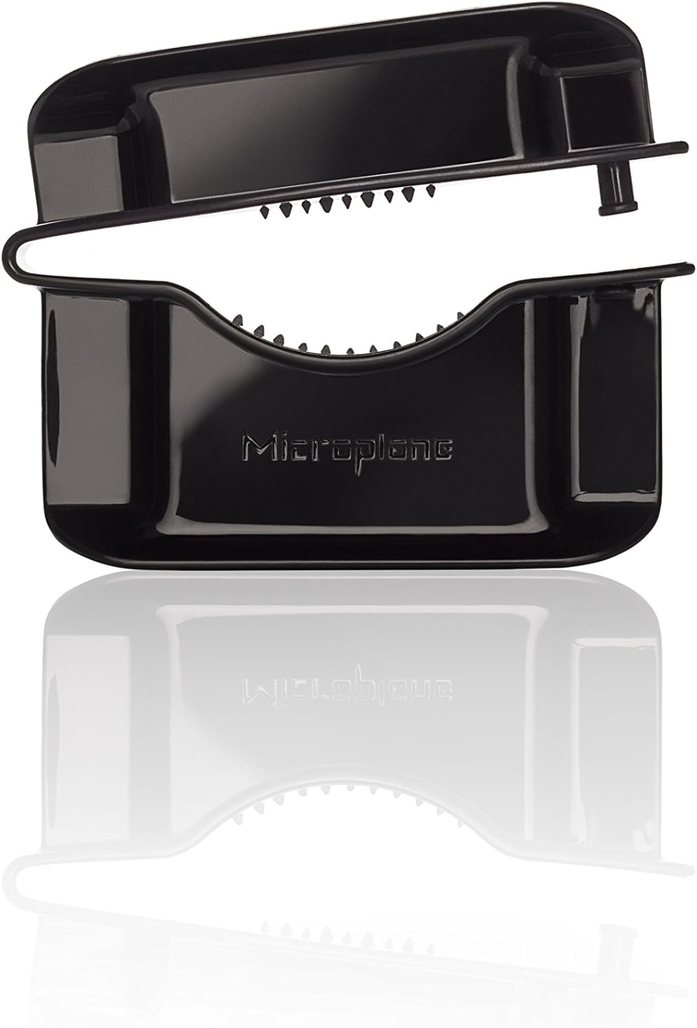 Microplane Cortadora de mandolina ajustable con hoja en V y cuchillas de acero inoxidable Julienne, mandolina de mano para papas, zanahorias y otras