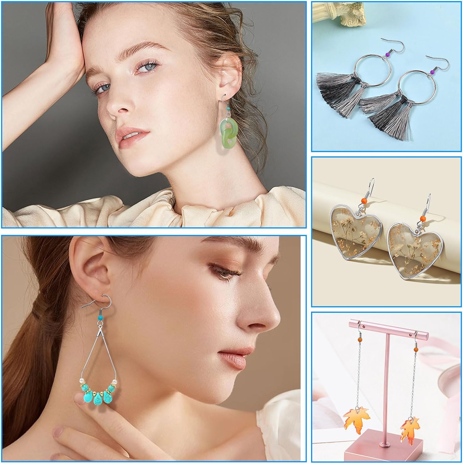 900 ganchos para aretes para hacer joyas, hipoalergénicos, aretes de acero inoxidable, alambres de oreja de acero inoxidable, aretes con anillos de