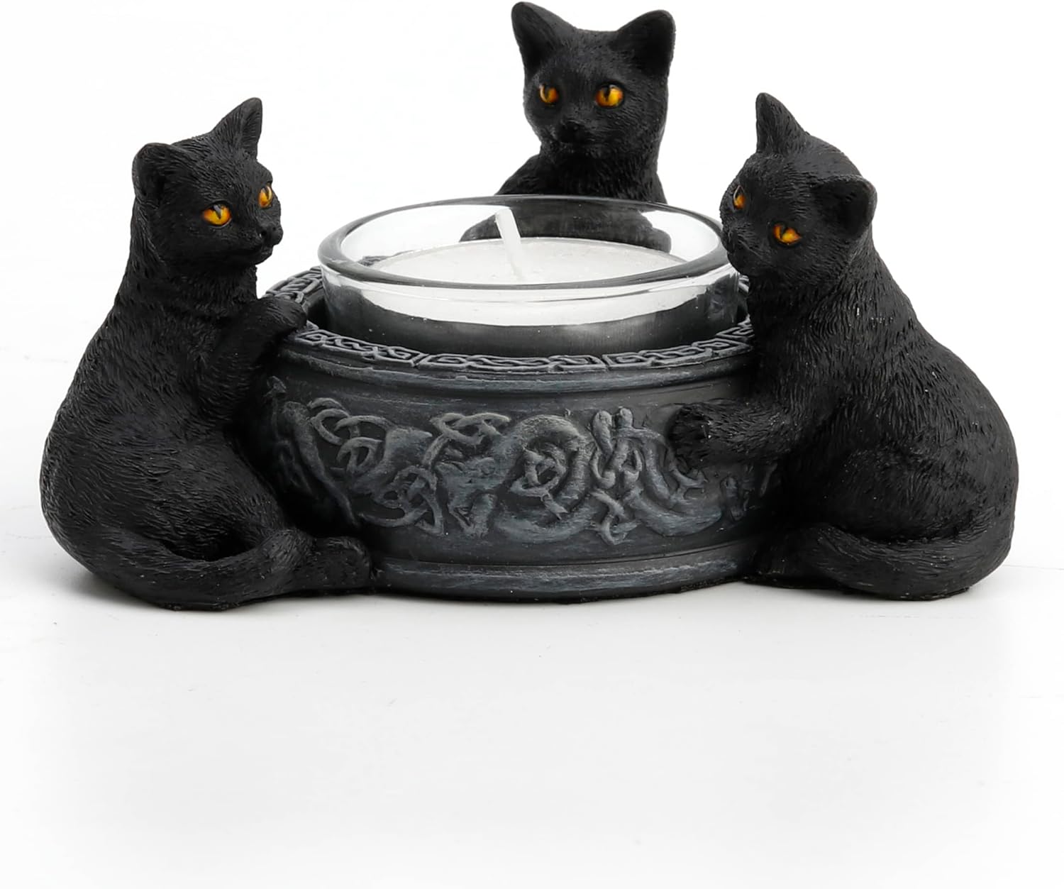 Veronese Design Figura pintada a mano de resina con forma de gato negro de 2 pulgadas
