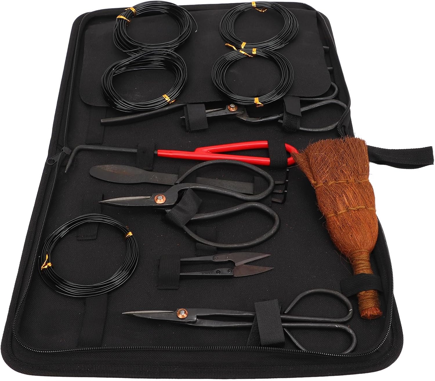 Juego de herramientas para bonsái  Cortador de hojas de acero al carbono, tijeras de podar, herramientas de poda de bonsái de rastrillo  Kit