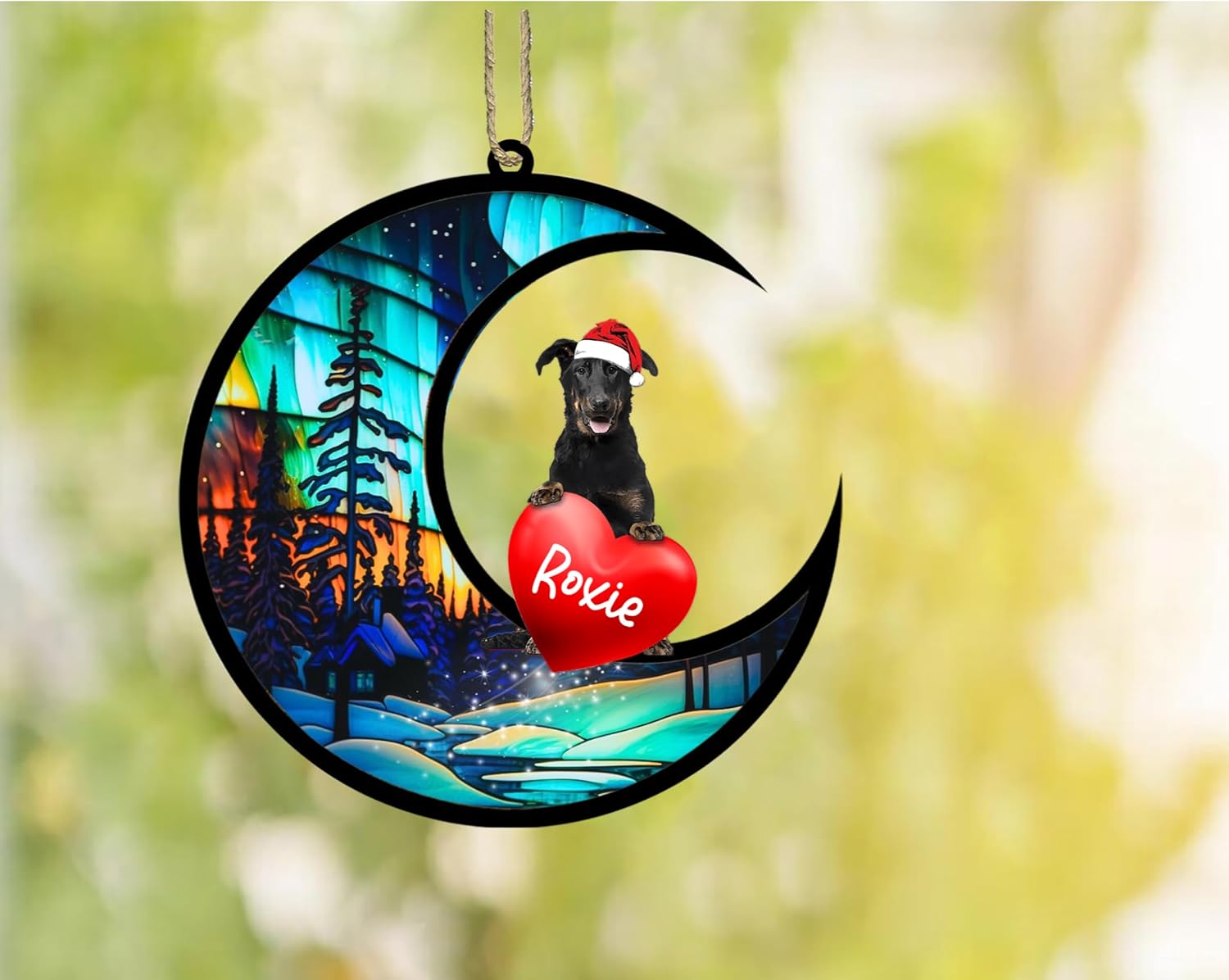 Adorno de Navidad personalizado Beauceron, adorno de Beauceron con nombre, pérdida de mascotas, regalos para los amantes de los perros, pérdida de