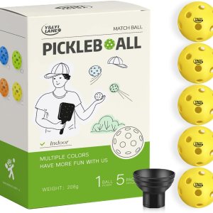 Y&LYILANE Pickleball Balls- 5-Pack and a Pickleball Ball Retriever,High Bounce True Flight, Durable,Suitable for All Levels of Players Y&LYILANE Pickleball Balls- 5-Pack and a Pickleball Ball Retriever,High Bounce True Flight, Durable,Suitable for All Levels of Players