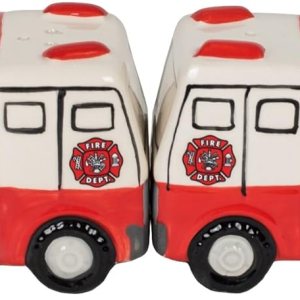 Pacific Giftware Salero y pimentero magnético de camiones de bomberos dobles de 3.25 pulgadas de largo, colección Attractives Pacific Giftware Salero y pimentero magnético de camiones de bomberos dobles de 3.25 pulgadas de largo, colección Attractives